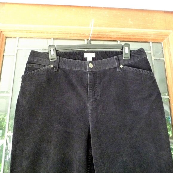 J Jill Black Corduroy Pants Size 12 - Picture 2 of 7